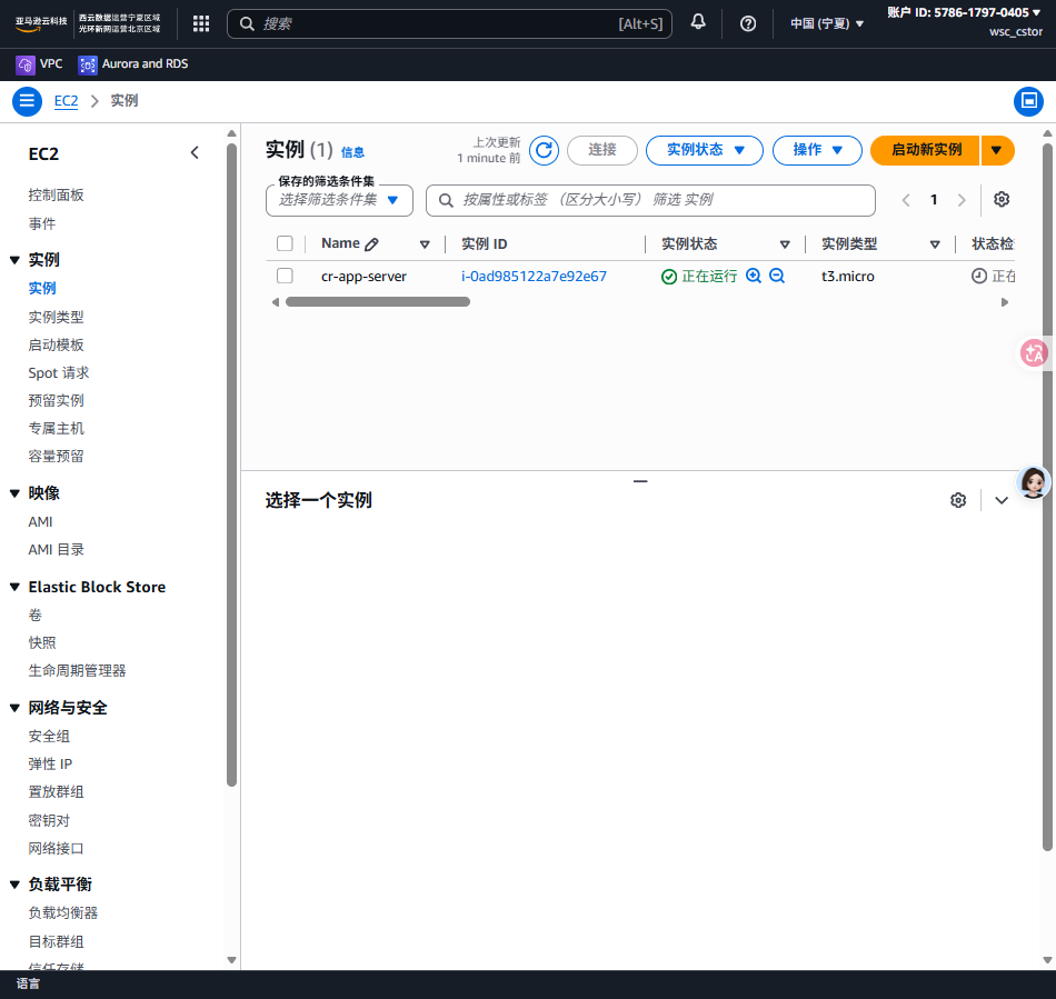 EC2 正在运行